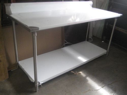 John boos 72&#034; stainless steel work table st6r5-3072ssk - brand new!! for sale