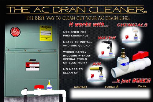 TWO DELUXE AIR CONDITIONER DRAIN CLEANERS REMOVE CLOGS, MOLD, AND SLIME