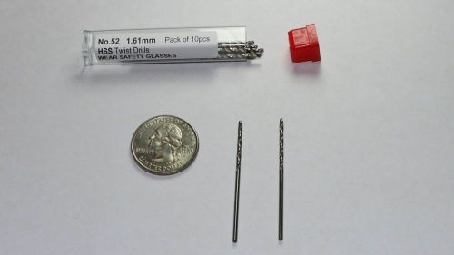 High Speed Steel Twist Drills sized 52 (1.61mm) (pack of 10)