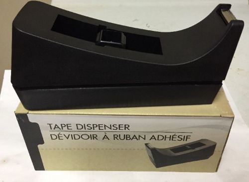 Black Plastic Desktop Serrated Blade Cutter Holder Packing Tape Dispenser Office