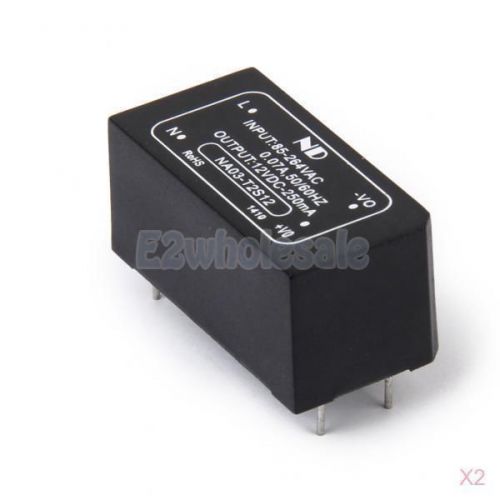 2x Isolated Power Module AC/DC-DC Converter In AC85-264V / DC100-370V Out DC 12V