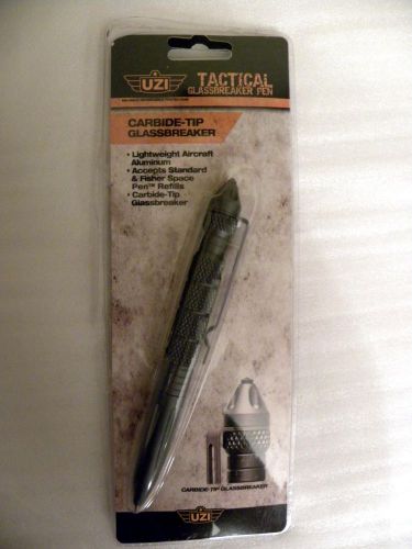 UZI Tactical Defender Pen with Glassbreaker, Carbide-Tip, Black