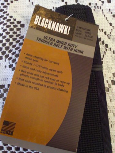 BlackHawk 44B1MDBK Inner Trouser Belt, Med 32&#034; - 36&#034;, 1-1/2&#034; wide, Velcro Blac