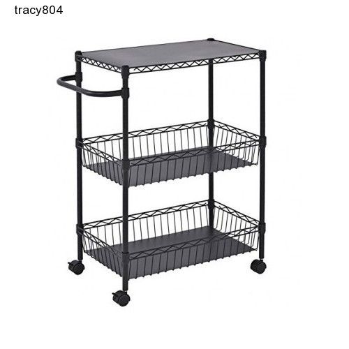 Sandusky 24x14 utility cart - black mobile shelving organize your space adjust for sale