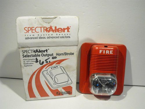 System sensor spectralert p1224mc wall horn/strobe selectable output nib sirens for sale