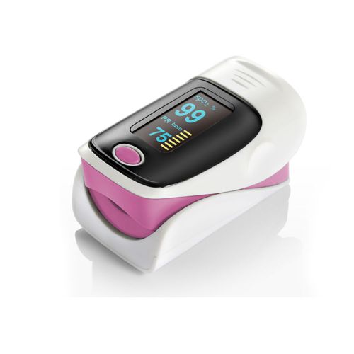 Pink 2015 New OLED Blood Oxygen Finger Pulse Oximeter SPO2 PR Monitor
