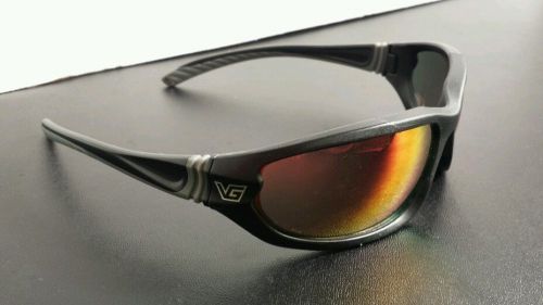 Venture Gear Ocoee Safety Sunglasses Black Frame Sky Red Mirror Anti-Fog Lens