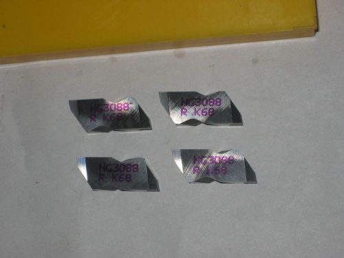 (4) KENNAMETAL NG 3088R K68 Indexable Inserts, New