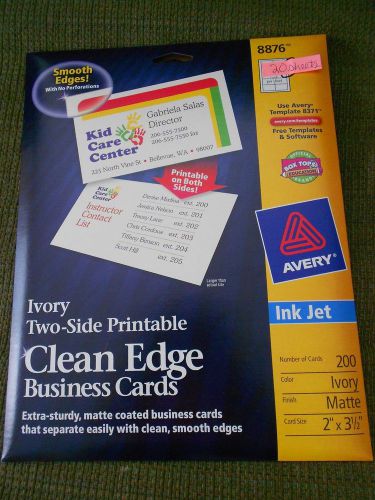 Avery Clean Edge Business Cards.8876.Ink Jet