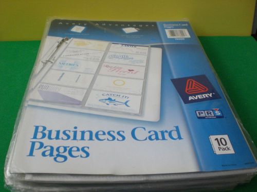 10 Sets Avery 10-pack 76009 Business Card Pages Hold 20 cards / page New Sealed