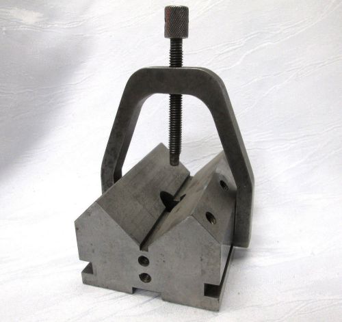 98mm (l) x 76mm (w) larger v-block w/ clamp (g.p.p. 1941) for sale