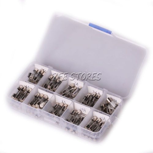 100pcs 5x20mm Fast Blow Glass Fuse Amp Blow Glass Tube Assorted Fuse Set New