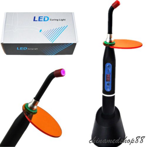 2015 new BLACK Dental 5W Wireless Cordless LED Curing Light Lamp 1500mw