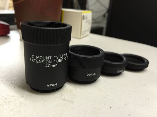 C Mount TV Lens Extension Tube Set 40mm, 20mm, 10mm, 5mm