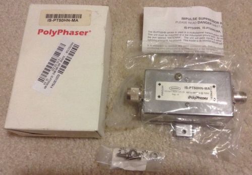 NEW &amp; SEALED! Genuine PolyPhaser IS-PT50HN-MA Coaxial Combiner / Protector #1686