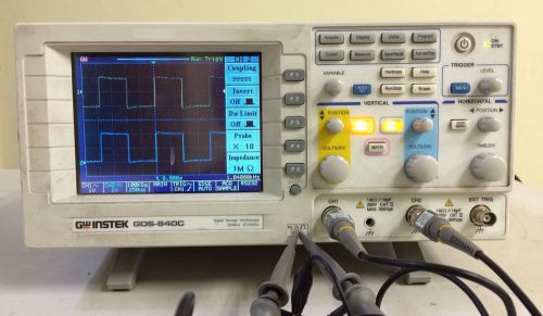 GW Instek GDS-840s Scope Digitizing 250MHz 2CH Oscilloscope