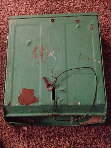 Old Antique Heavy Metal Paper Towel Dispenser With Key