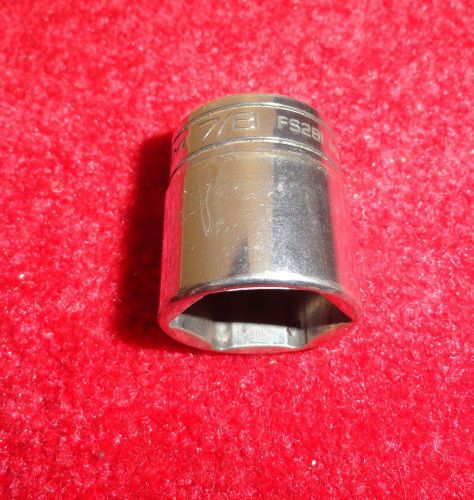 Snap on 7/8 inch 8 point socket 3/8&#034; drive #fs281 usa for sale