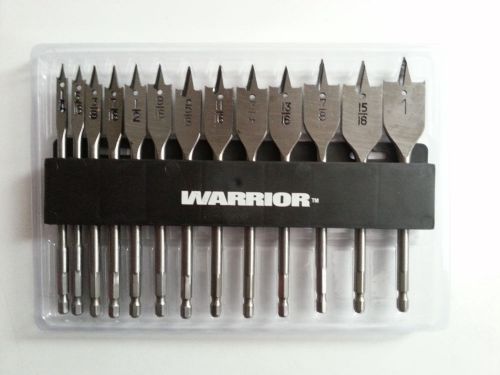 13pc spade bit set wood paddle drill bits with organizer 1/4&#034; - 1&#034; for sale