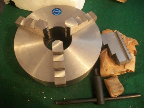 NEW HD HHT YAMA 9 3/4&#034; 3 JAW LATHE CHUCK WITH INSIDE / OUTSIDE JAWS