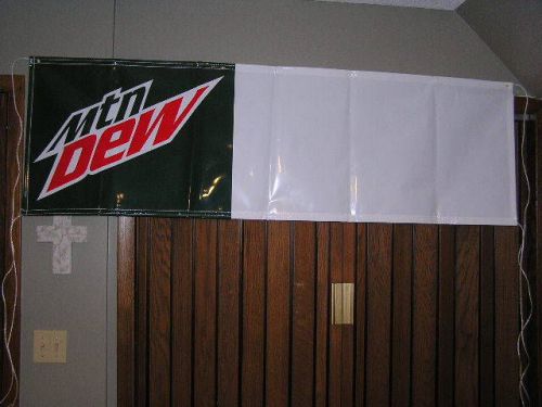 MT. MOUNTAIN DEW BANNER about 21&#034; X 70&#034; NEW NEW NEW NEW!!!!