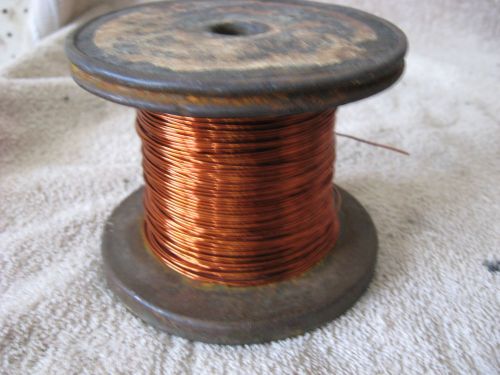 Vintage copper wire 36 gauge? 1900s *spool=3 lbs 2oz &#034;beldon manufac chicago il&#034; for sale