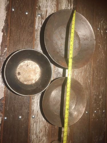 3 Vintage Antique Gold Pans Prospecting