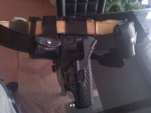Police security leather duty belt for sale