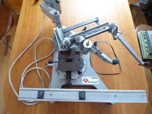 Gravograph engraving machine and 4 boxes of letters