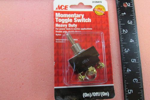 ACE ON OFF ON TOGGLE SWITCH 3 POSITION MOMENTARY DPDT 6 SCREW TERMINALS NEW !!