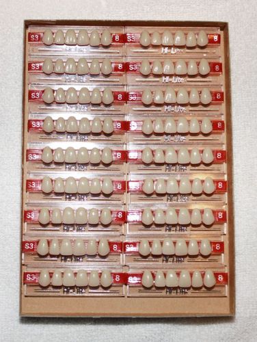 18 cards of acrylic upper anterior denture teeth!  hi-lite s3   8 for sale