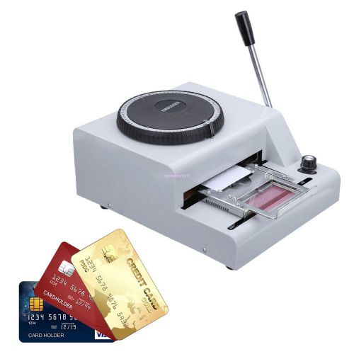 72-character new pvc manual credit card embossing machine embosser for sale