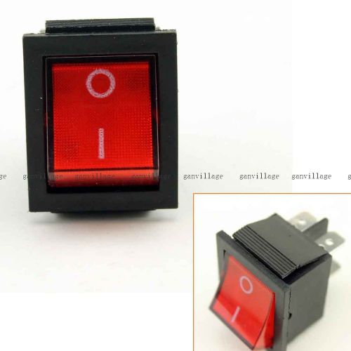 5pcs red 4 pins on-off car boat rocker switch 15a/250v 20a/125v ac no light for sale