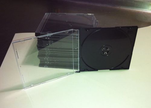 20 Pack Slim 5.2mm CD/DVD Jewel Cases Clear Front