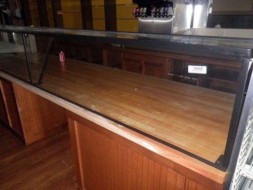 counter top sneeze guard 125&#034;, metal frame and glass