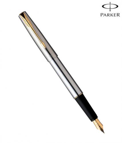 Parker Frontier Stainless Steel GT Fountain Pen - 100% New- Limited Edition