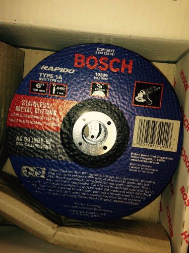 Box of 25 BOSCH TCW1S450 6&#034; x 0.040 7/8&#034; Arbor Metal Stainless Cutting Wheel