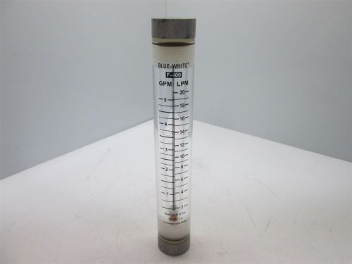 Blue-white f-400 inline flow meter 5-gpm/20lpm 1/2 npt for sale