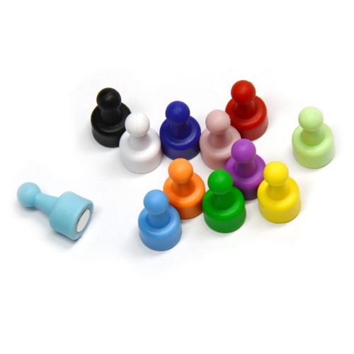 CMS 24 Pieces of Assorted Vivid Colored Magnetic Push Pins for Refridgerator