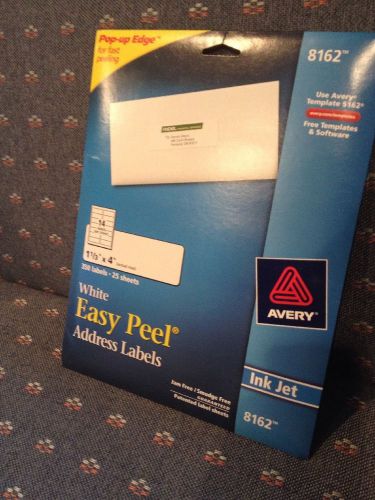 Avery 8162 Inkjet Labels, Mailing, 1-1/3&#034;x4&#034;, 350/PK, White
