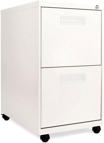 ALERA Two-Drawer Metal Pedestal File, 16W X 23-1/4D X 28-1/2H, Light Gray NEW