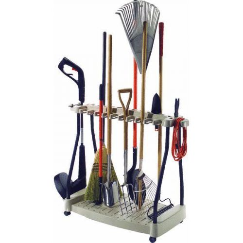 Suncast corporation rtc1000 tool rack with wheels large taupe for sale