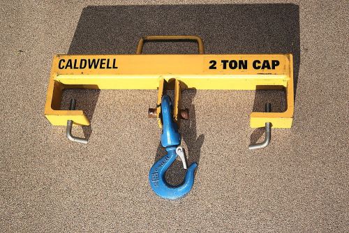 Caldwell 4000 lb lifting hook for forklift model: 10-2-20 rated lifting beam for sale