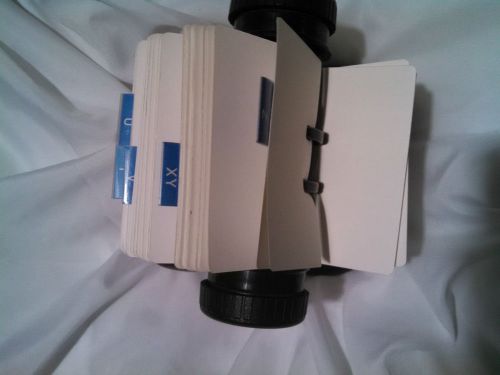 Rolodex 66704 Open Rotary File Black  2.25 X 4 CARDS  covers used