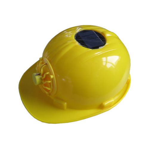 Solar energy Safety Helmet Hard Ventilate Hat Cap Cooling Cool Fan