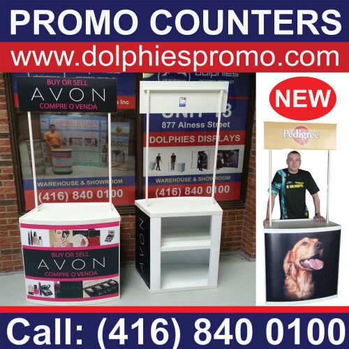 Marketing Event Sampling Promotional Counter Table Reception Kiosk + PRINTING