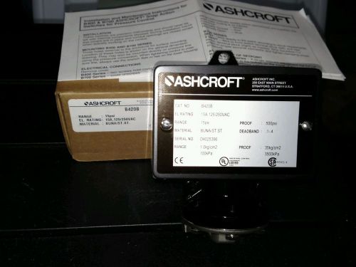 New In Box Ashcroft Snap Action Switch For Pressure Control B420B