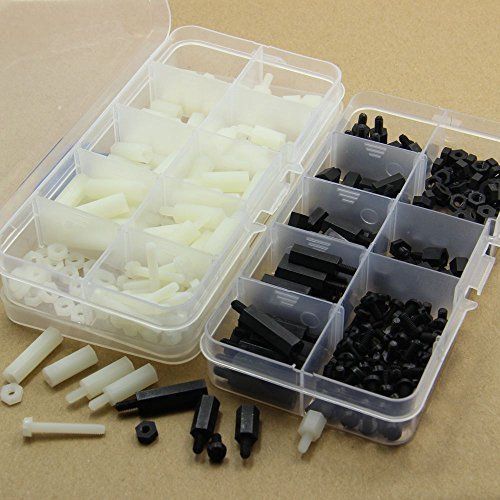 300pcs m3 nylon hex spacers screw nut stand-off plastic accessories assortment for sale