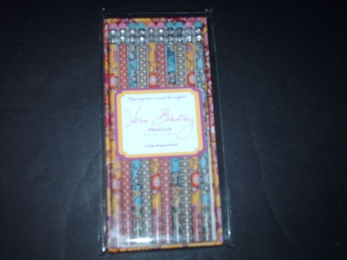 Vera Bradley ~ 10 pc. Paper Wrapped Pencils ~ Multi Colors ~ NWT