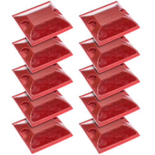 New red commercial reflective road pavement highway marker reflector 10 pack for sale